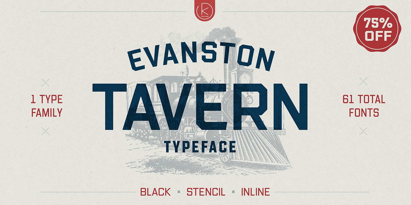 Ejemplo de fuente Evanston Tavern 1826 #1